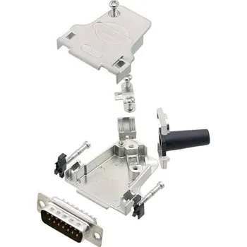 Amphenol L17D45ZF09-RG plus L717SDE09P sada D-SUB kolíkové lišty 45 ° Pólů: 9 pájecí kalíšek 1 ks