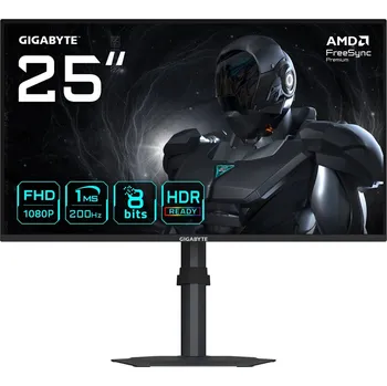Monitor GIGABYTE G25F2 počítačový monitor 62,2 cm (24.5") 1920 x 1080 px Full HD LED Černá