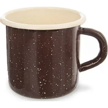 hrnek d 8cm, BROWN, 0,4l, smalt