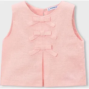 Dívčí svetr Lněný dětský top Mayoral 3024.6C.Mini.PPY2 růžová 30X, vel. 128