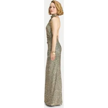 Dámské šaty Swing Večerní šaty 5AK13400 Zelená Regular Fit 32