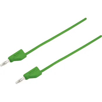 Měřicí kabel VOLTCRAFT MSB-300 měřicí kabel lamelová zástrčka 4 mm silikon 0.75 m zelená 1 ks