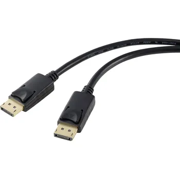 Audio kabel Renkforce DisplayPort kabel Konektor DisplayPort, Konektor DisplayPort 1.00 m černá RF-5245266 4K UHD Kabel DisplayPort