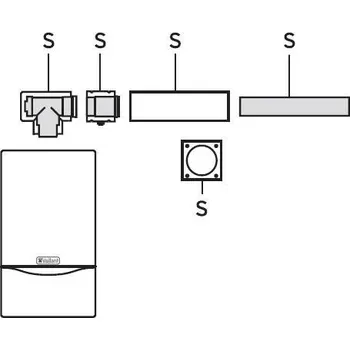 Kouřovod VAILLANT Připojení na komíny LAS (303208)