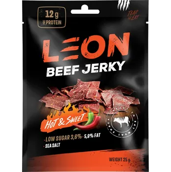 Sušené maso Leon Jerky Beef Hot & Sweet 25 g