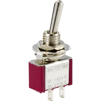 vypínač TRU COMPONENTS TC-12819608 páčkový spínač 125 V/AC, 250 V/AC 6 A 1x vyp/(zap) bez aretace 1 ks
