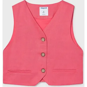 Dívčí vesta Dětská vesta Mayoral 6355.8B.Junior.PPY2 růžová 42X, vel. 140