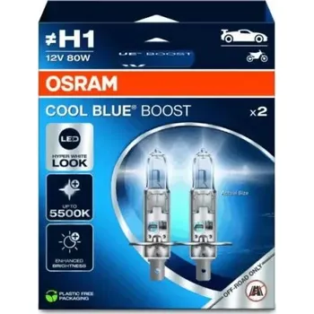 Žárovka Autožárovky Osram Cool Blue Boost H1 12V 80W P14,5s - (2ks)