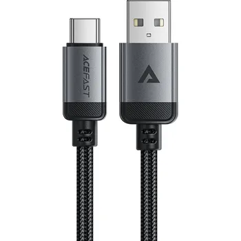 Acefast - Datový kabel (C20-04) - USB Type-C, 3A, rychlé nabíjení, odolný proti ohybu, nylonové opletení, 1,2 m - černý