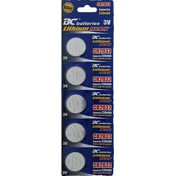 Elektronika Baterie CR2032 BC batteries lithiová 5ks / blistr