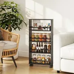 Servírovací vozík se 4 policemi | černý