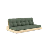 KARUP Rozkládací pohovka BASE lakovaná olivově zelená 196 cm