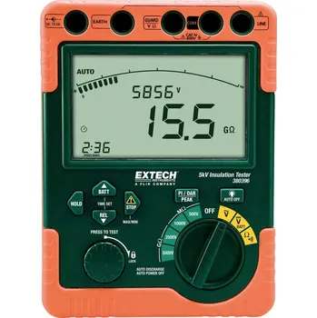 Multimetr Extech Extech 380396 tester izolací 500 V, 1000 V, 2500 V, 5000 V, 60 GΩ