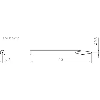 Pájecí hrot Weller 4SPI15213-1 pájecí hrot jehlový Velikost hrotů 0.8 mm Obsah 1 ks