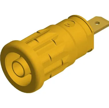 Krokosvorka Hirschmann Test a Measurement SEP 2610 F4,8 bezpečnostní laboratorní zásuvka zásuvka, vestavná vertikální Ø pin: 4 mm žlutá 1 ks