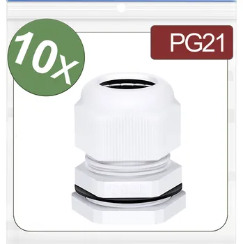 Quadrios 24CA410 kabelová průchodka, 24CA410, od 13 mm, do 18 mm, PG21, 10 ks