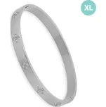 JVD Dámský pevný ocelový náramek se zirkony JGB22SXL