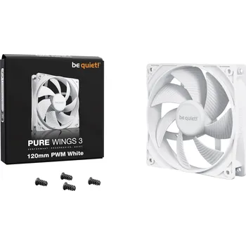 PC ventilátor BeQuiet PURE WINGS 3 White 120mm PWM PC větrák s krytem bílá (š x v x h) 120 x 25 x 120 mm