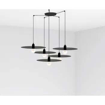 PLAT závěsné svítidlo, černá, 5L - FARO