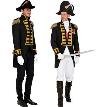 Karnevalový kostým Pánský černý kabát - XXL