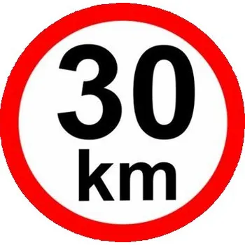 Traiva s.r.o. Omezení rychlosti 30 km/h Verze: Samolepka 210 x 210 mm tl. 0.1 mm - Kód: 07935