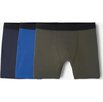 Pánské spodní prádlo DECATHLON Pánské boxerky 3 ks 3XL KAŠTANOVÁ|MODRÁ|ZELENÁ