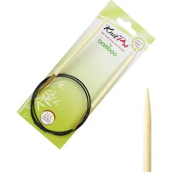 Nástroj na niť a příze Bambusové kruhové jehlice KnitPro Bamboo 80 cm 5 mm