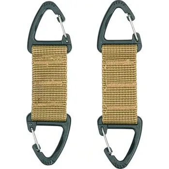 101 Inc. Double carabiner Coyote (2ks) (Karabina s popruhem 101 Inc. Double carabiner Coyote (2ks))