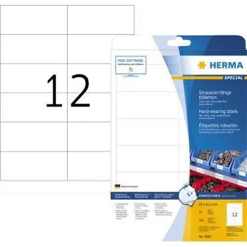 Kotouček do pokladny a tiskárny štítků Herma 4692 Fóliové etikety 97 x 42.3 mm poylesterová fólie bílá 300 ks extra silné laserová tiskárna, barevná laserová tiskárna, kopírka, barevná kopírka