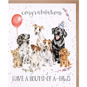Přání "Round of a-Paws" - Pejsci