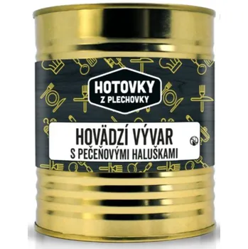 Hotové jídlo Hotovky z plechovky Hovězí vývar s játrovými knedlíčky