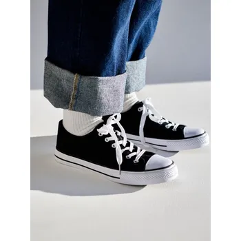 Dámská obuv Sinsay - Tenisky z imitace kůže - černá - 6479K-99X - 6479K-99X-39-6