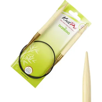 Nástroj na niť a příze Kruhové jehlice KnitPro Bamboo 60 cm 10 mm
