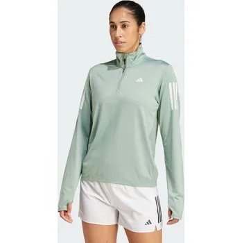 Dámské oblečení ADIDAS Bunda Own the Run Half-Zip M ZELENÁ