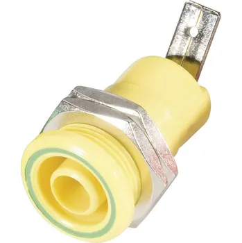 Krokosvorka Schnepp BU 4600 ge bezpečnostní laboratorní zásuvka zásuvka, vestavná vertikální Ø pin: 4 mm žlutá 1 ks