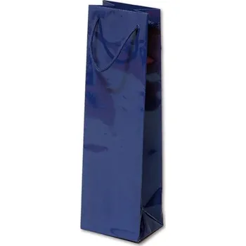 Dárková taška Dárková taška - na víno, modrá, 1 ks