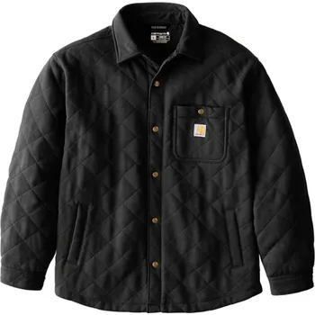 CARHARTT QUILTED SNAP FRONT SHIRT JACKET BLACK Velikost: M