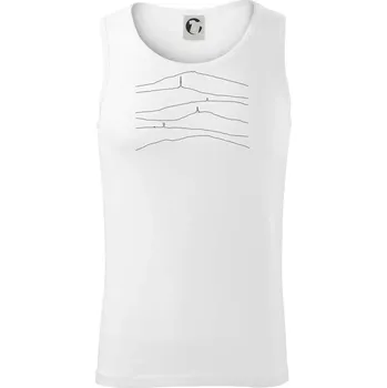 Siluety Českých hor - linky - Tílko pánské Core - L ( Bílá )