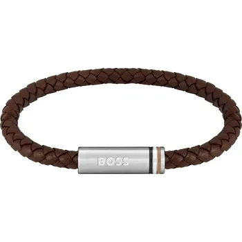 Náramek Stylový kožený náramek Ares Single 1580623 Hugo Boss