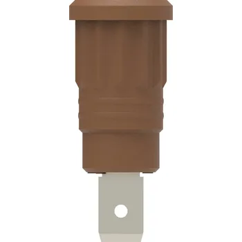 Měřicí kabel Electro PJP 3286-CD1-BN bezpečnostní lisovaná zásuvka 4 mm hnědá 1 ks