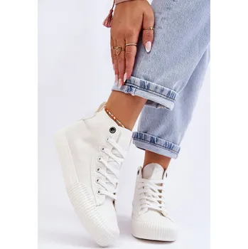 Dámské tenisky Dámské vysoké tenisky Big Star Fabric LL274445 Bílé 36