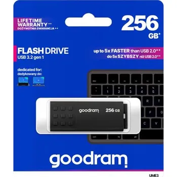 Ukládání dat Flash disk GOODRAM USB 3.2 256GB černý
