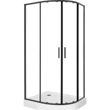 Kerra Solid 100x80 D sprchový kout s vaničkou, black Orientace: Levá, 32969_LEV
