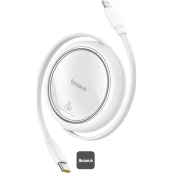 Datový kabel Kabel BASEUS Free2Pull USB-C/Lightning 1m White 20W