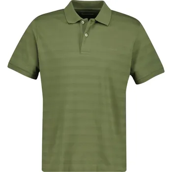 Pánské oblečení POLOKOŠILE GANT TEXTURE STRIPE SS POLO DRY HERB GREEN
