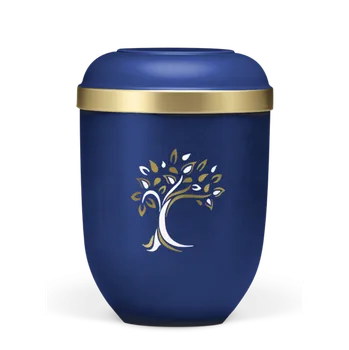 Smuteční dekorace Ekologická urna Velvet Baum - Safír