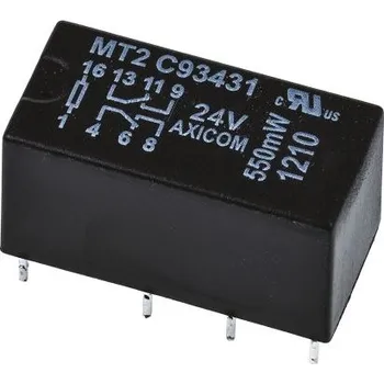 Relé Relé bez blokování DPDT Montáž na plošný spoj 24V dc MT