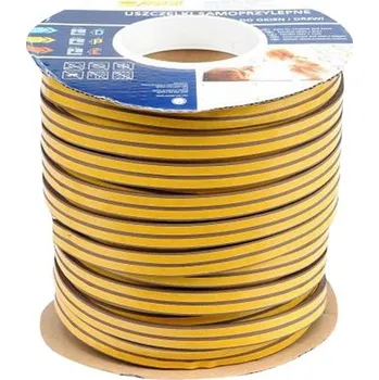 Těsnění do okna a dveří Těsnění do oken a dveří samolepící VOREL TO-76766 9x5,5mm TYP P hnědé 100m