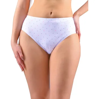 Kalhotky GINA 11082P Kalhotky klasické ve větších velikostech Barva: Bílá-Petrolejová, Velikost: 3XL/4XL