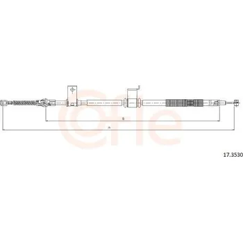 Lanko parkovací brzdy Tažné lanko, parkovací brzda COFLE 92.17.3530